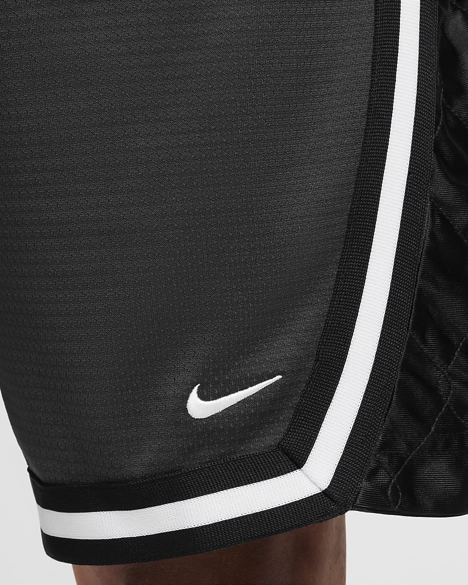 Nike DNA Men s 20cm approx. Dri FIT Basketball Shorts Grey Polyester 50 Recycled Polyester